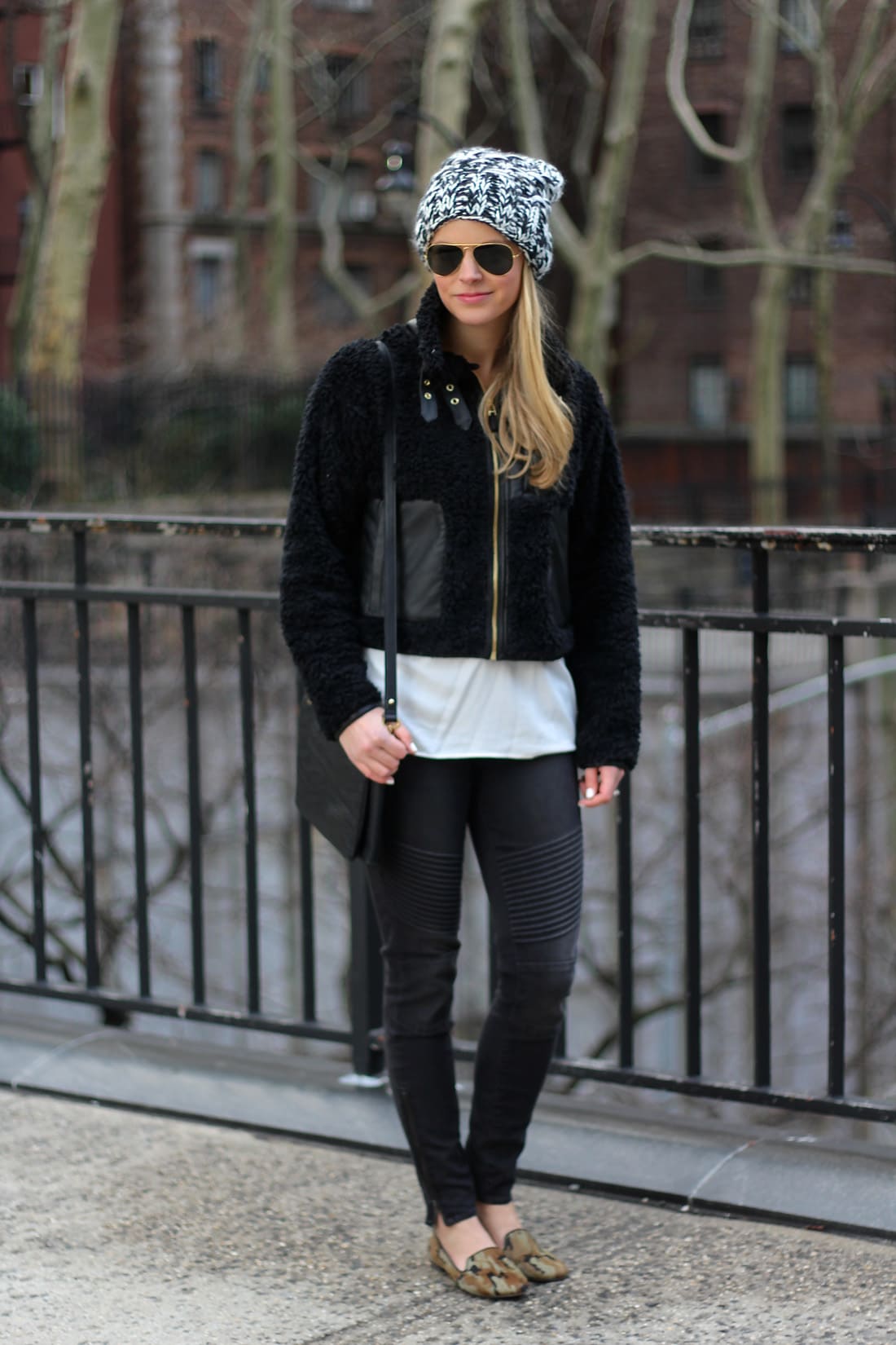 FAUX FUR BOMBER JACKET Styled Snapshots