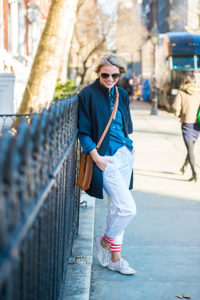 WHITE TRACK PANTS Styled Snapshots