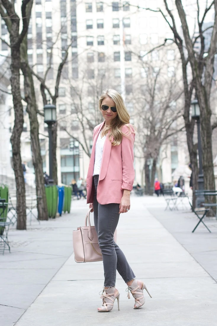 Mural Blazer, loose curls