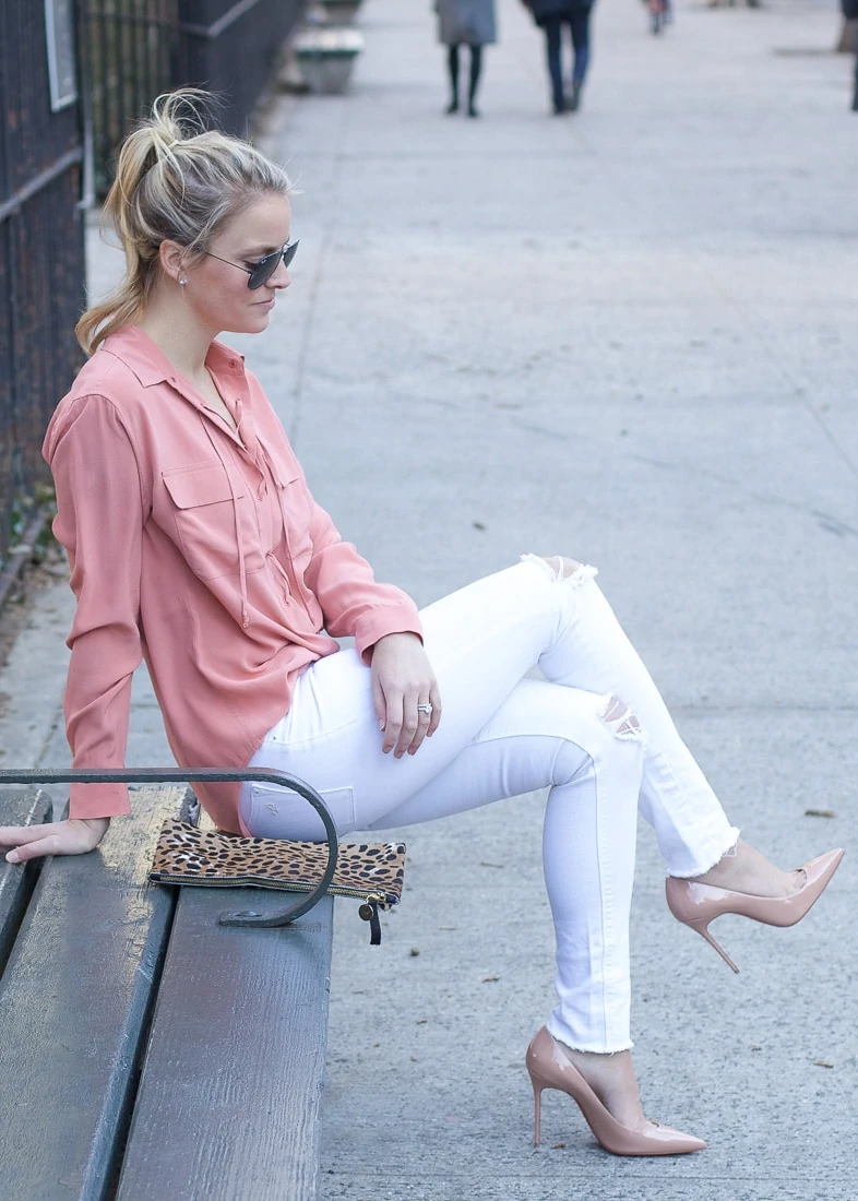 criss cross top, christian louboutin heels