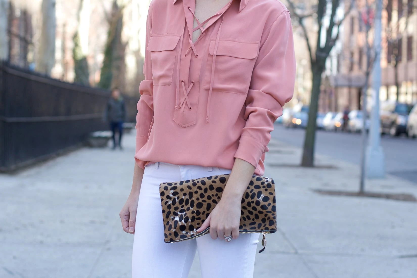pink blouse