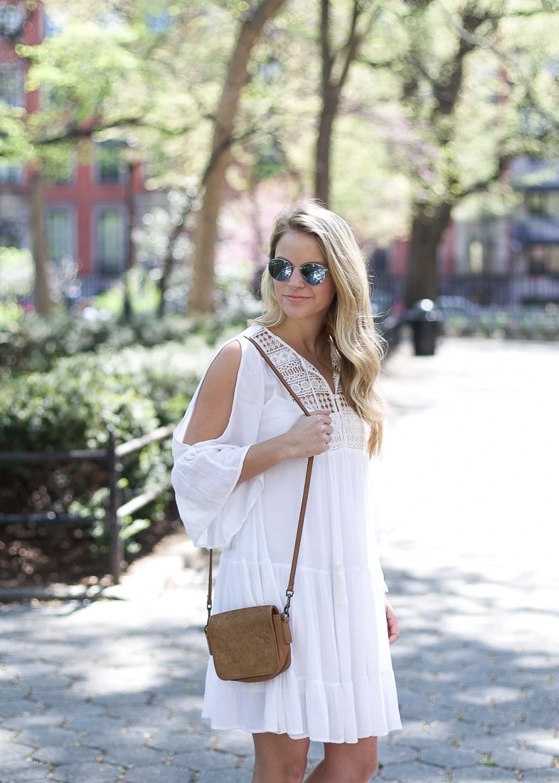 white tunic dress