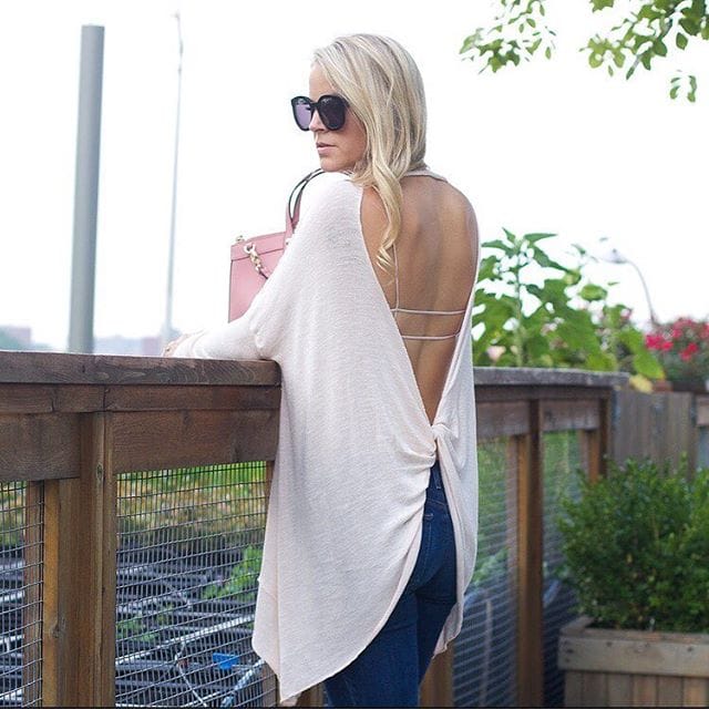 open back sweater, free people