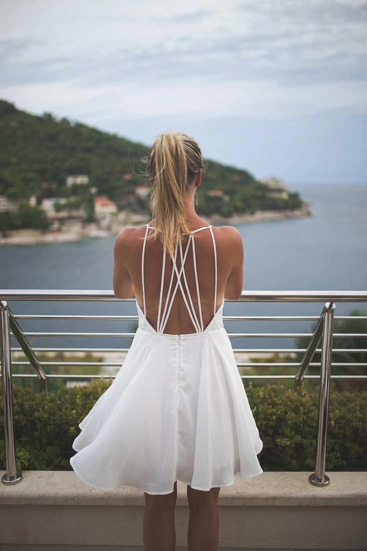 strappy back dress