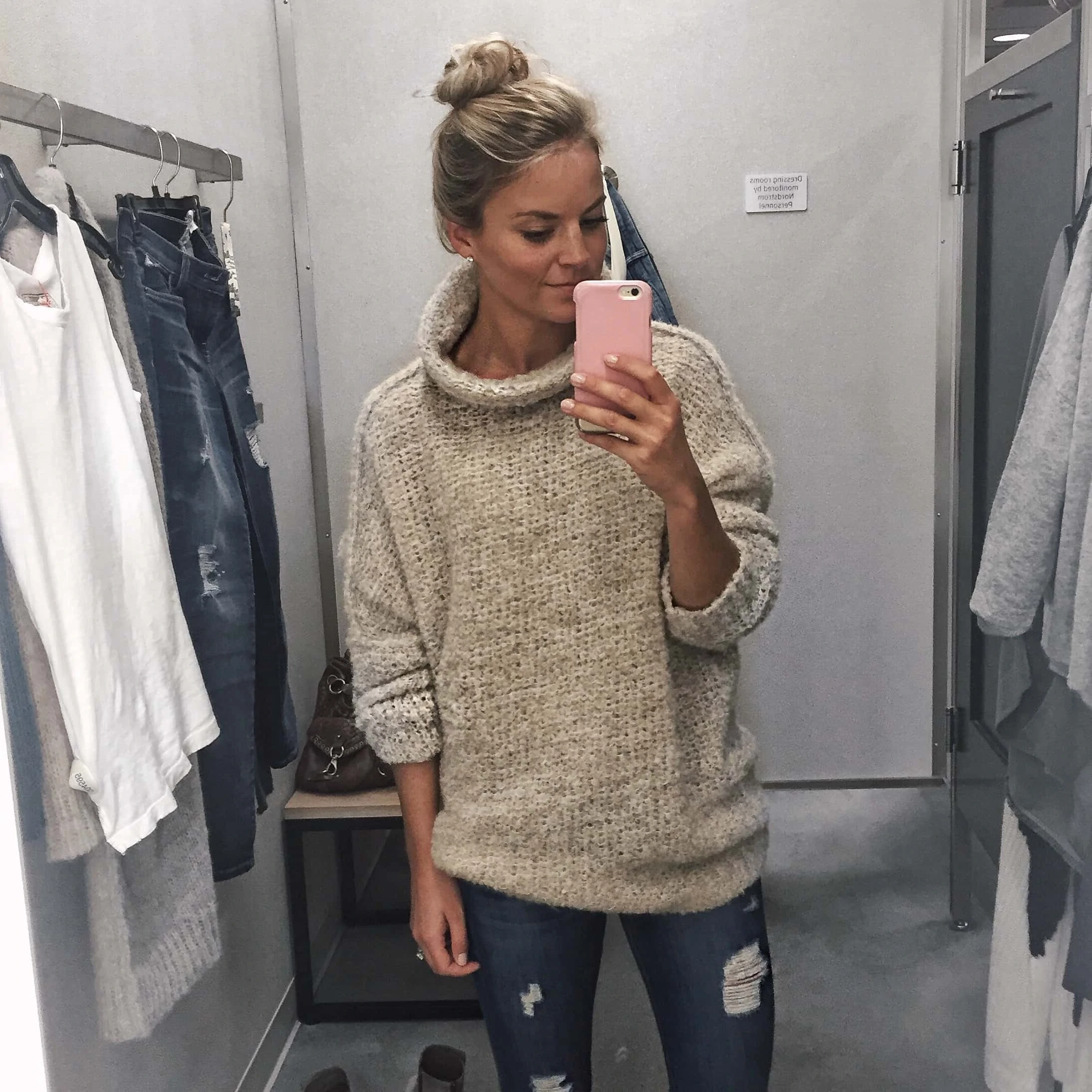 she's all that knit turtleneck sweater, free people