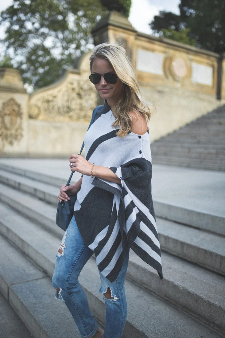 poncho with buttons
