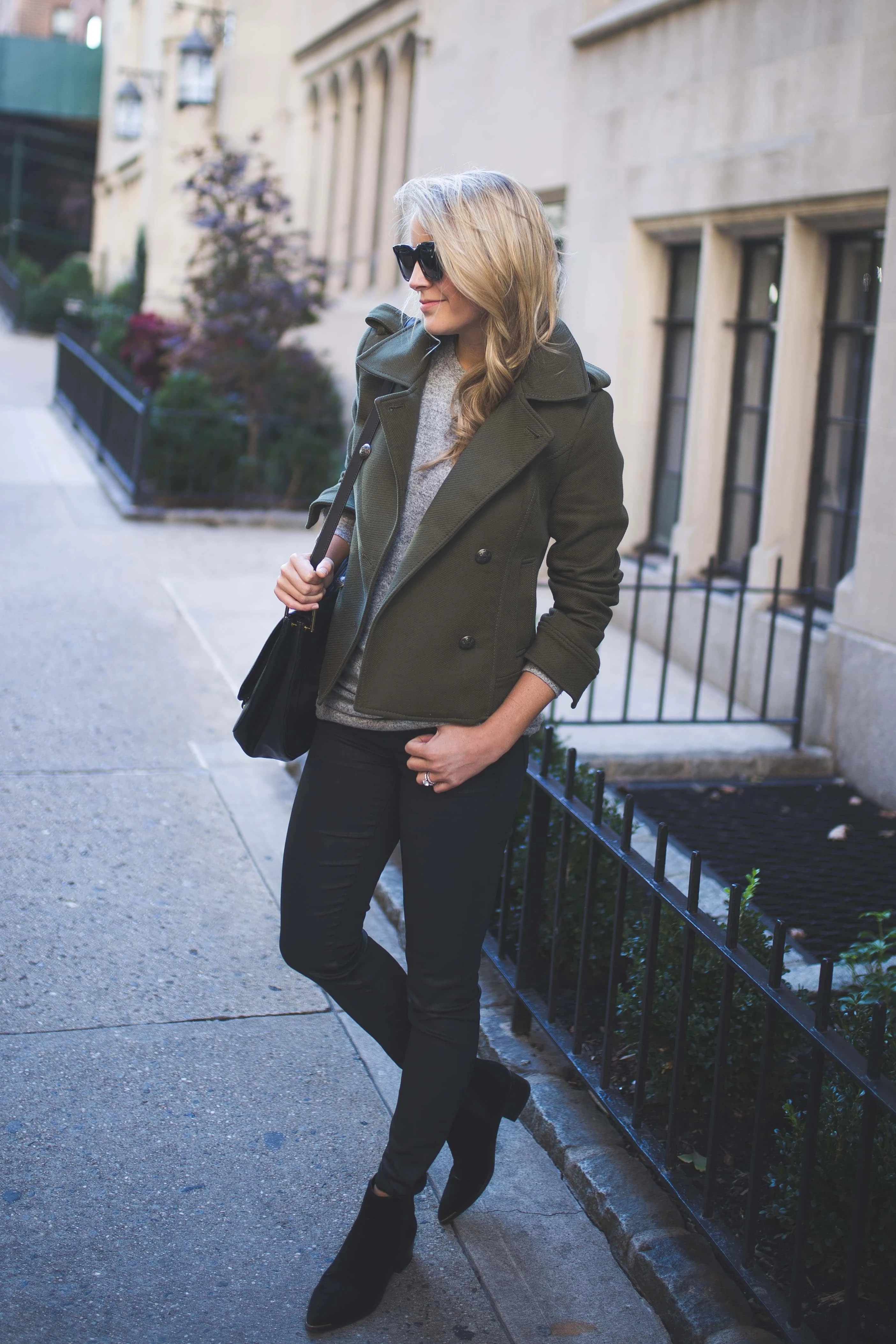 banana republic Cropped Military Peacoat