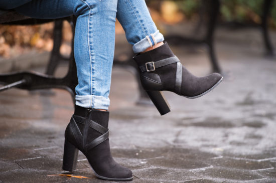 how to style block heel booties