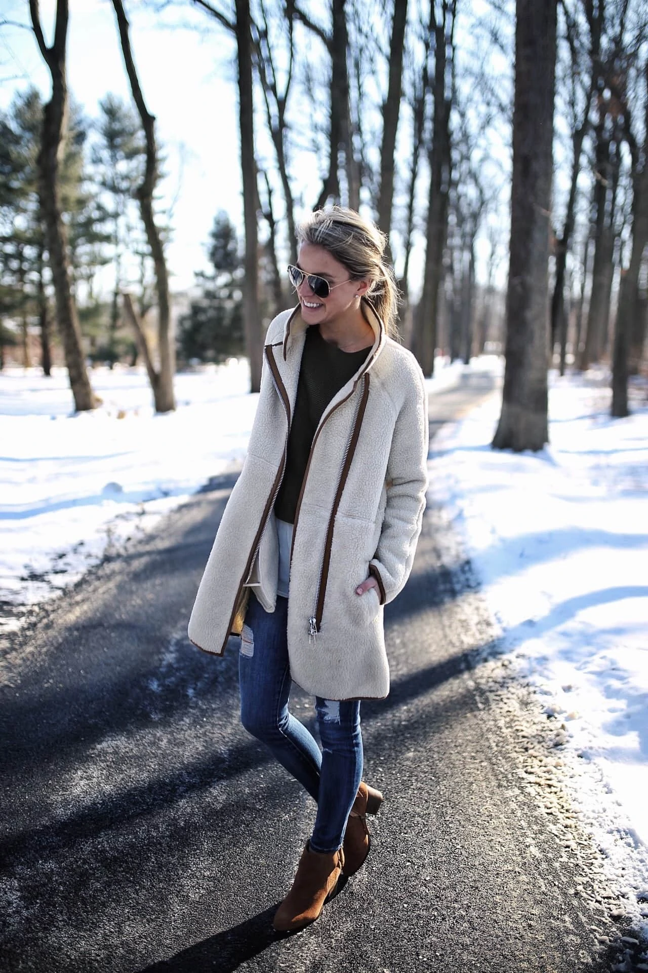 madewell sherpa coat