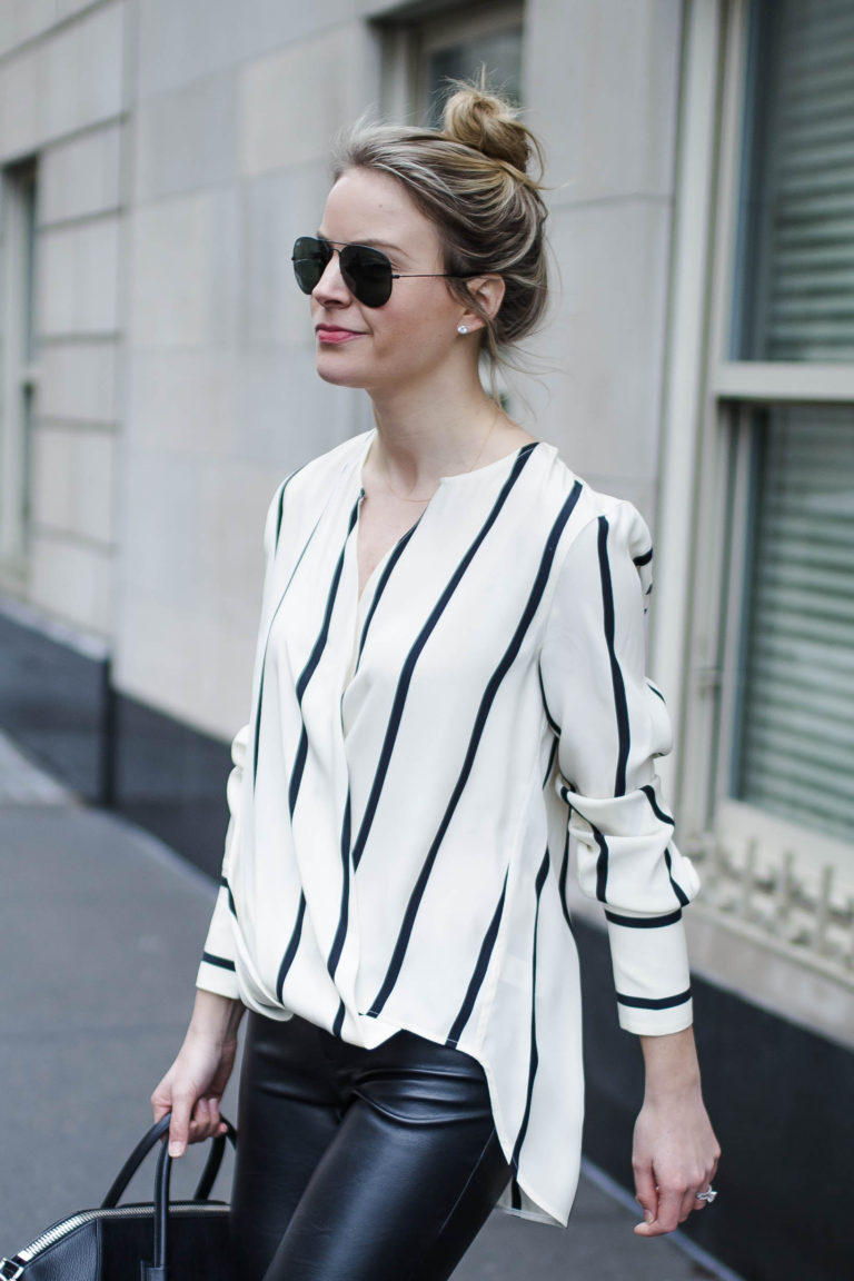 BLACK AND WHITE STRIPED BLOUSE Styled Snapshots