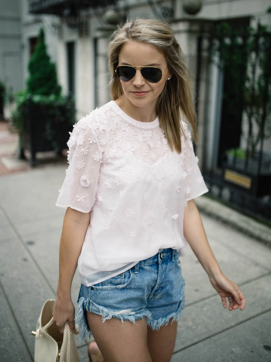 Agnes Floral Applique Top