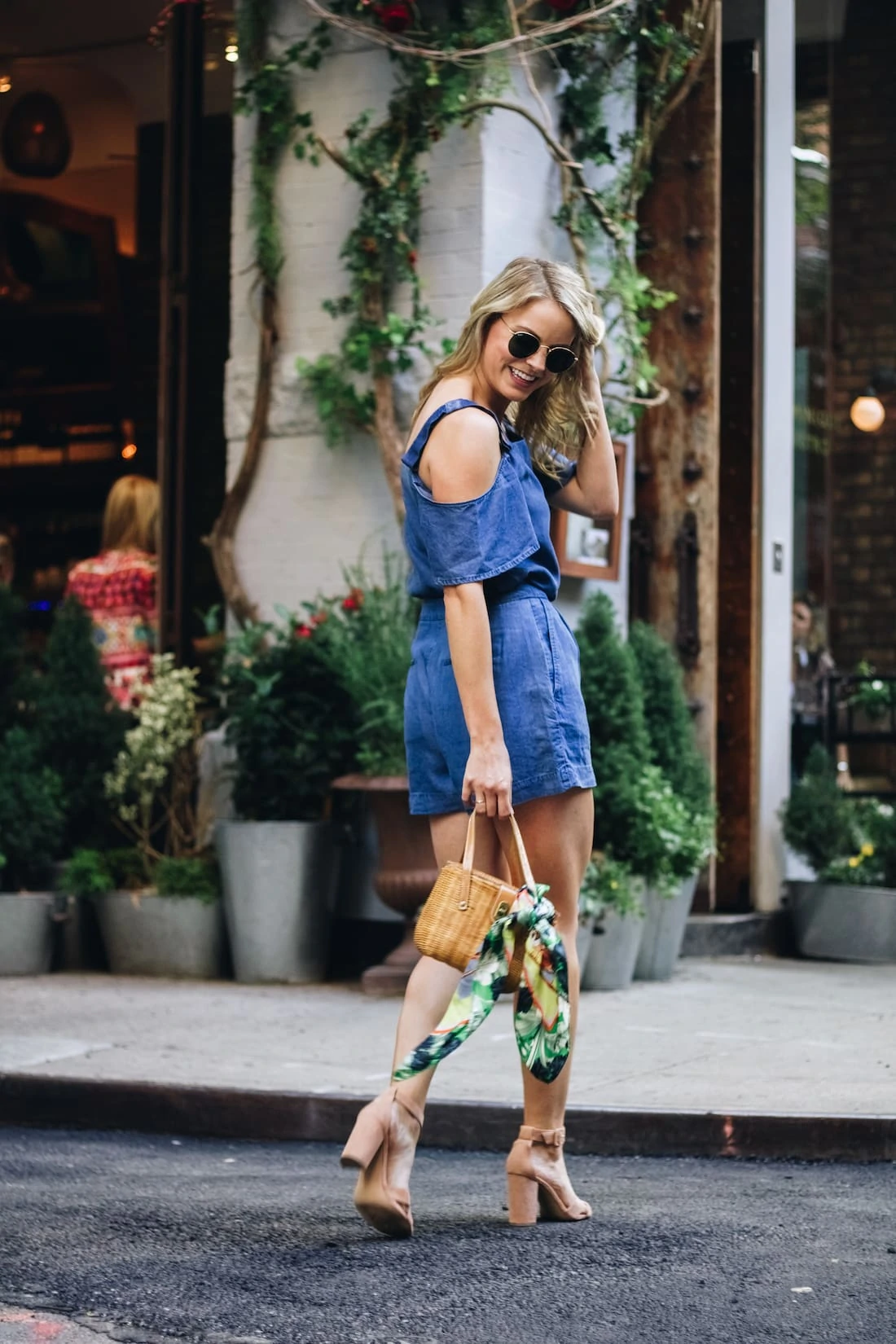 Chambray Drapey Shorts
