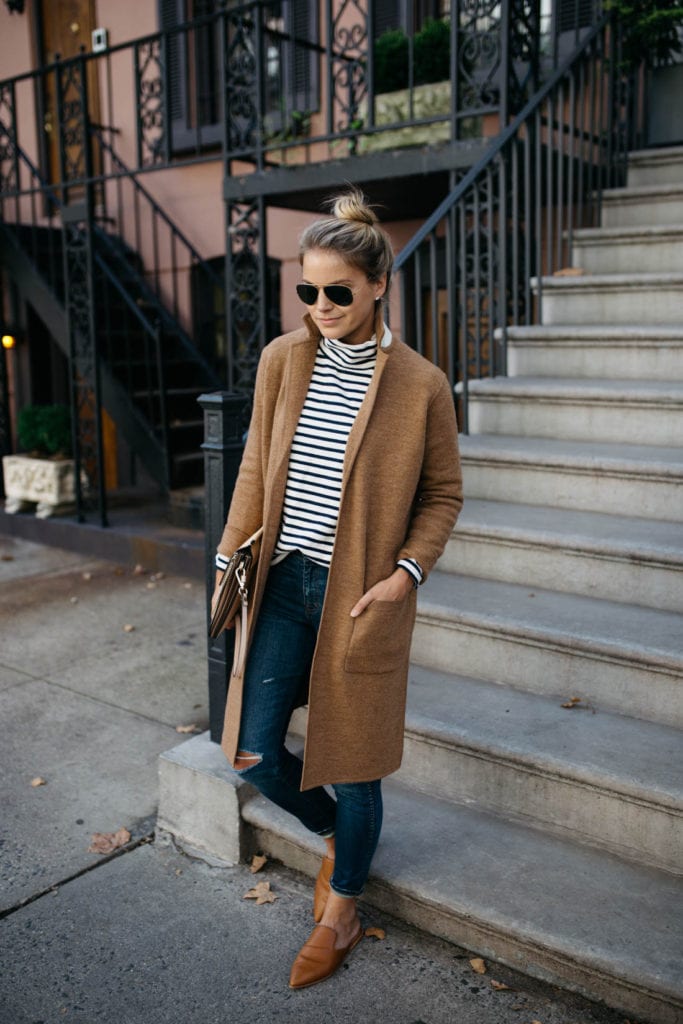 CAMEL SWEATER COAT Styled Snapshots