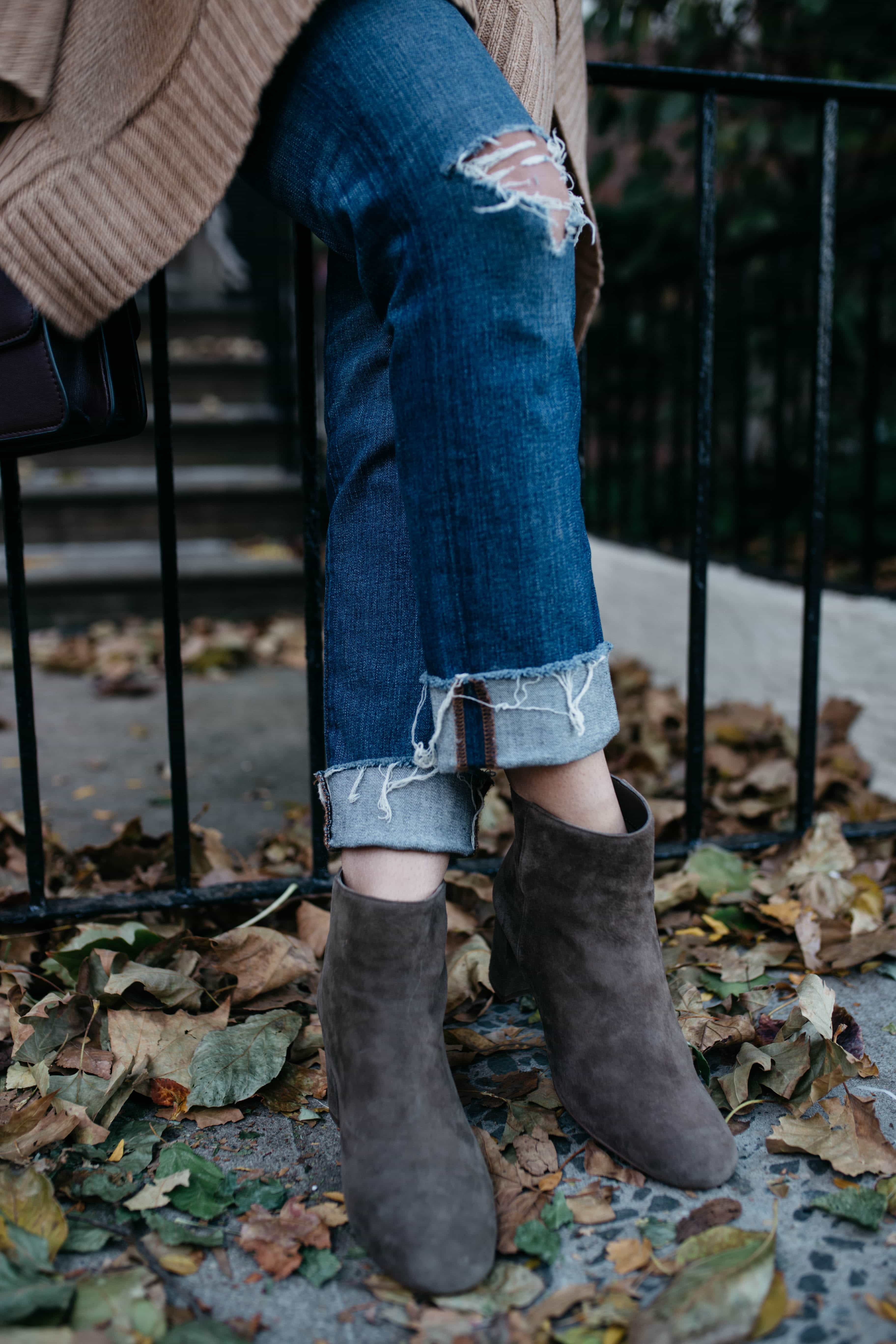 suede ankle booties