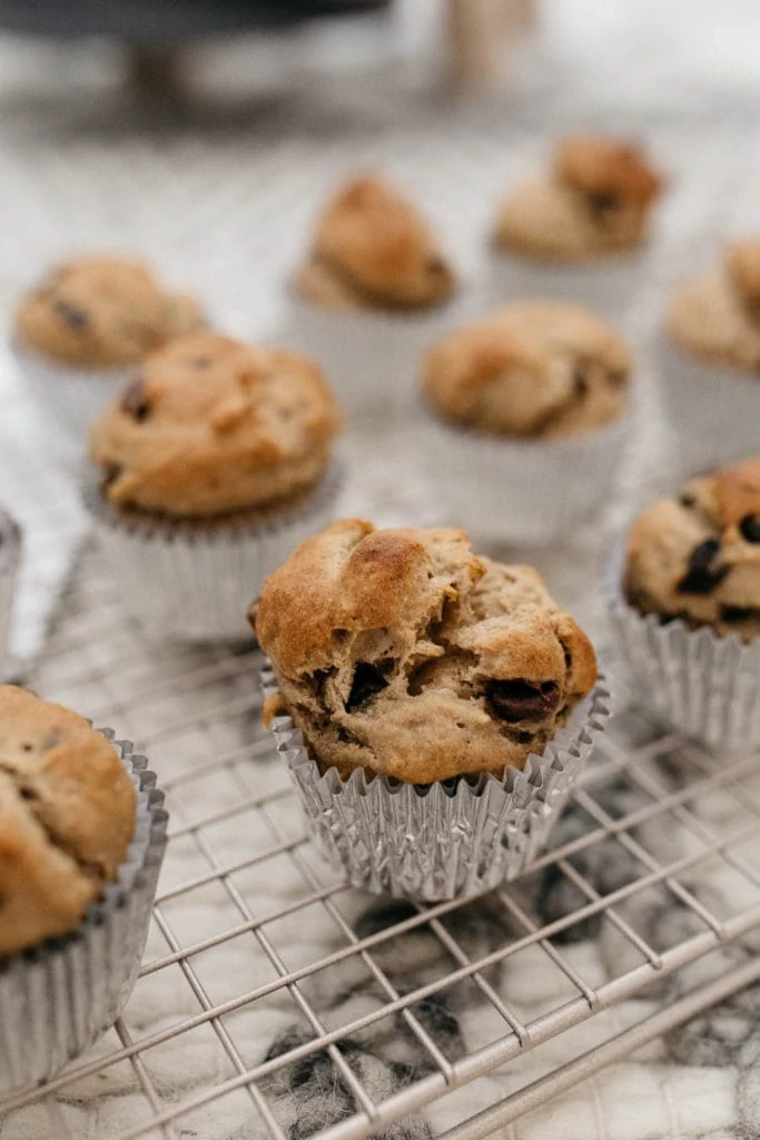 Healthy Banana chocolate chip Muffins