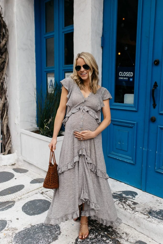 ruffle maxi dress