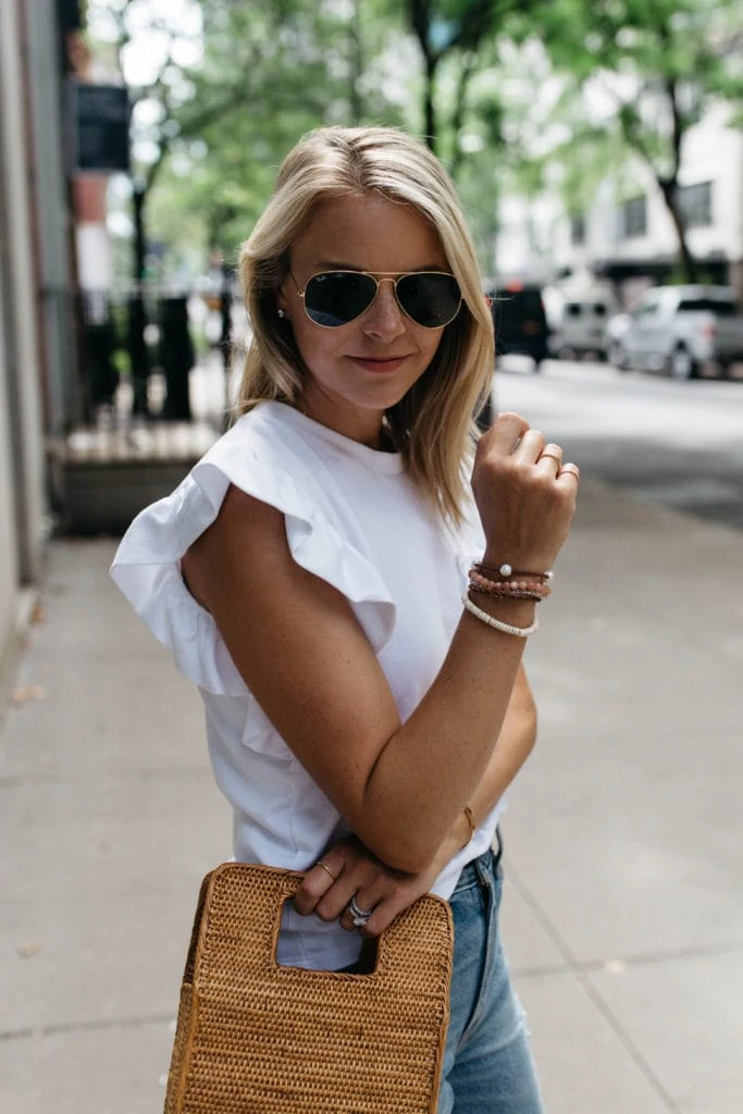 ruffle sleeve top