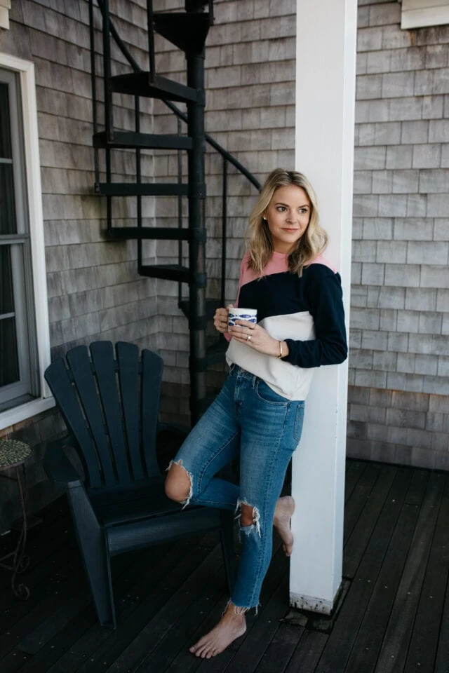 colorblock sweater